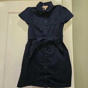 Cat & Jack Girl's Size 8 Navy Short Sleeve School Uniform‎ Safari Dress